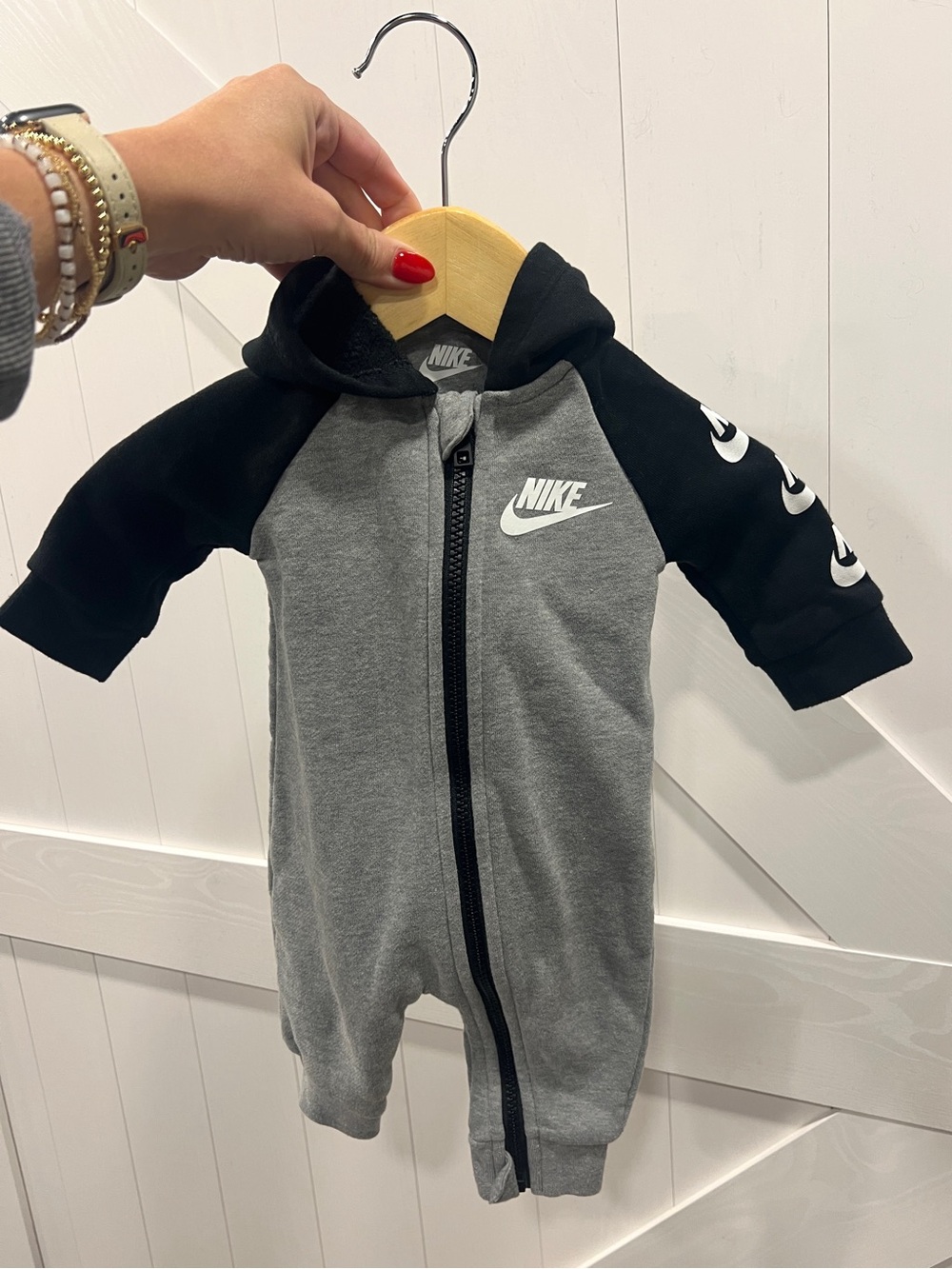 Nike Baby One Piece Zip Sweatsuit Outfit